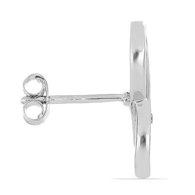 BUY 925 SILVER WHITE DIAMOND DOUBLE CUT GEMSTONE INFINITY  EARRINGS